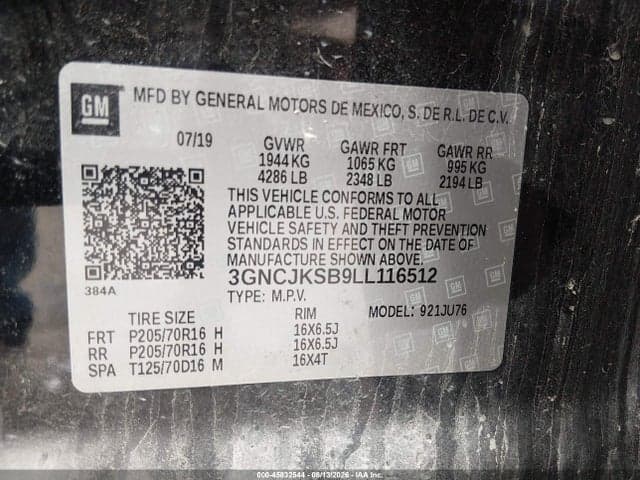 2020 CHEVROLET TRAX FWD LS 8