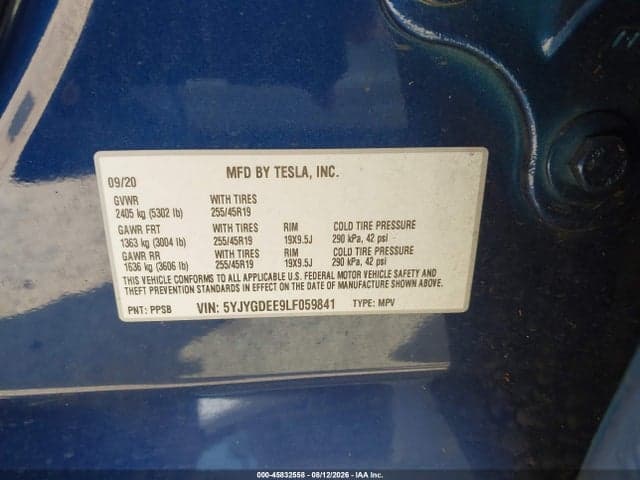 2020 TESLA MODEL Y LONG RANGE DUAL MOTOR ALL-WHEEL DRIVE 9