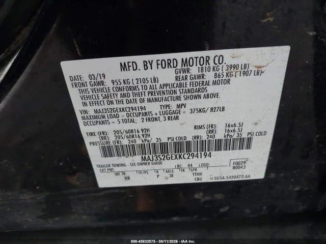 2019 FORD ECOSPORT SE 9