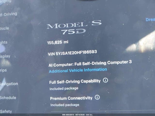 2017 TESLA MODEL S 100D/60D/75D/90D/P100D 15