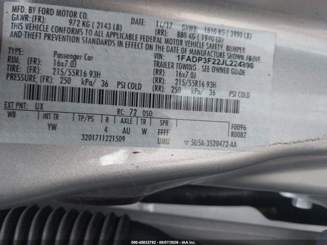 2018 FORD FOCUS SE 9