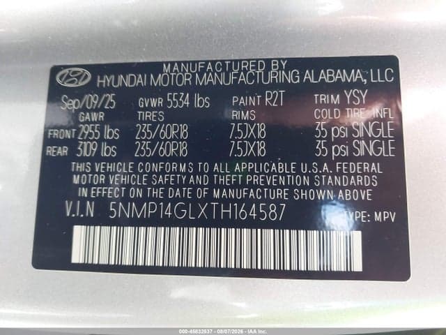 2026 HYUNDAI SANTA FE SE 9