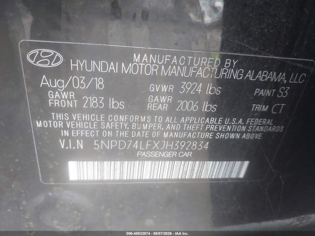 2018 HYUNDAI ELANTRA SE 9