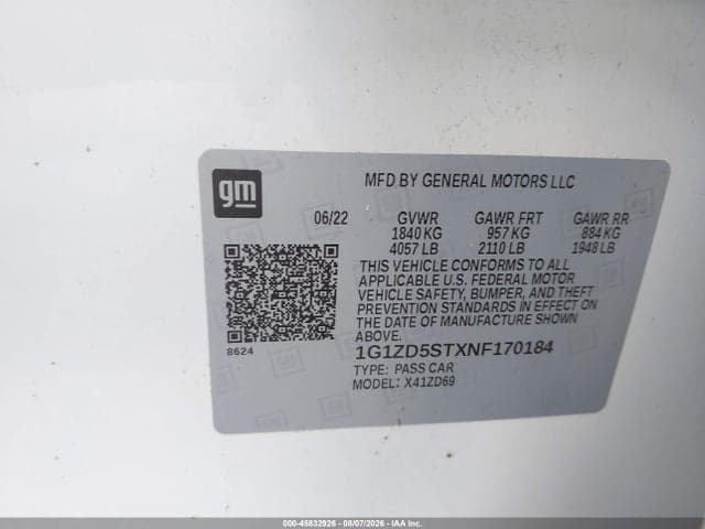 2022 CHEVROLET MALIBU FWD LT 9