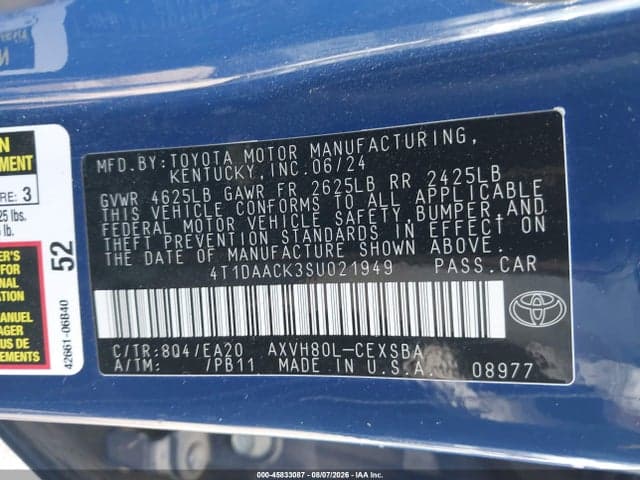 2025 TOYOTA CAMRY SE 9