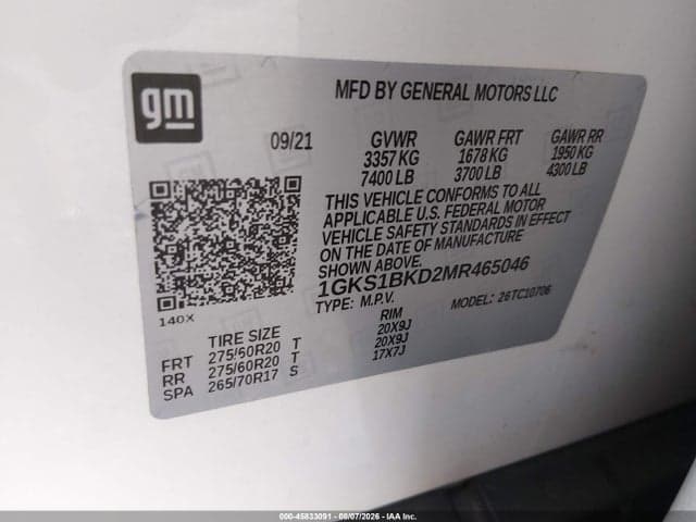 2021 GMC YUKON 2WD SLT 9