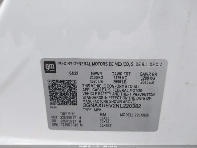 2022 CHEVROLET EQUINOX AWD LT 9