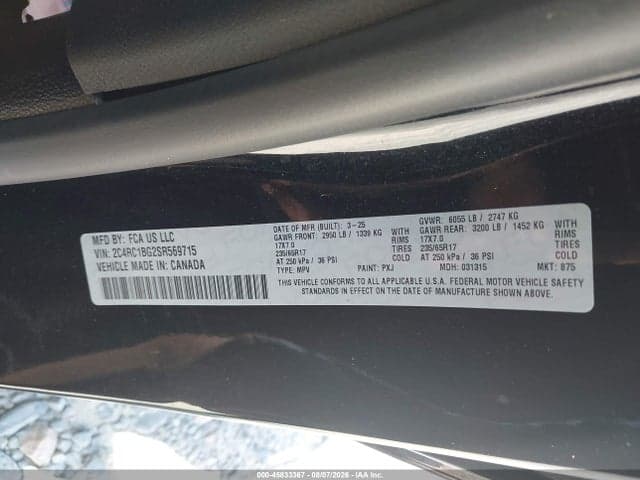 2025 CHRYSLER PACIFICA SELECT 9