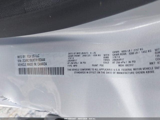 2026 CHRYSLER PACIFICA SELECT 9
