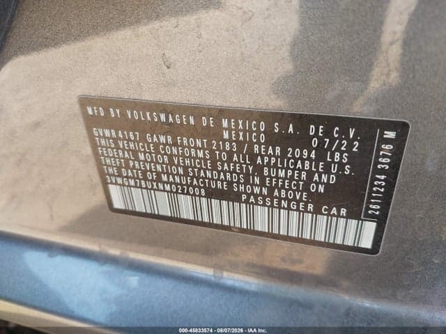 2022 VOLKSWAGEN JETTA 1.5T SEL 9