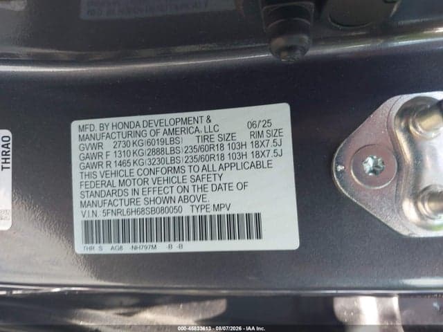 2025 HONDA ODYSSEY EX-L 9