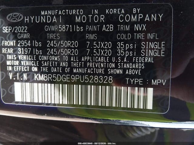2023 HYUNDAI PALISADE LIMITED 9