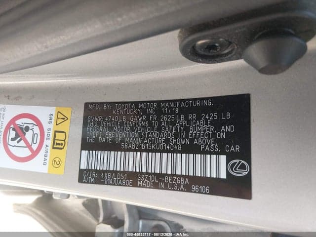 2019 LEXUS ES 350 9