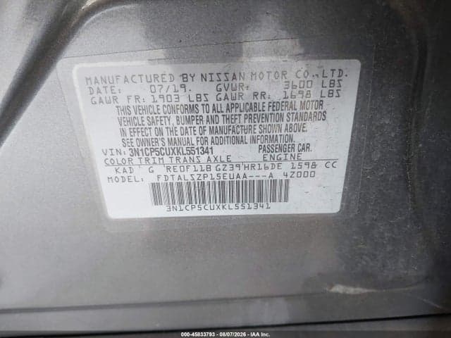 2019 NISSAN KICKS SV 9