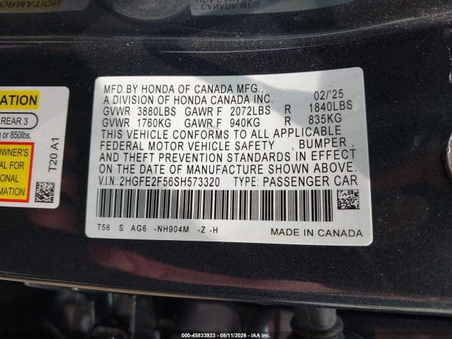 2025 HONDA CIVIC SPORT 9