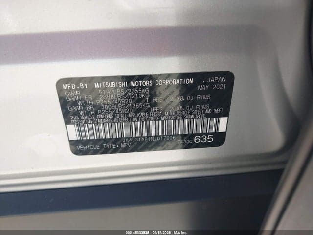 2022 MITSUBISHI OUTLANDER ES 2.5 2WD 9