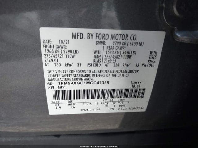 2021 FORD EXPLORER ST 9