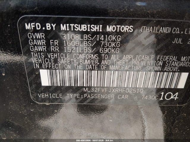 2024 MITSUBISHI MIRAGE G4 SE 9