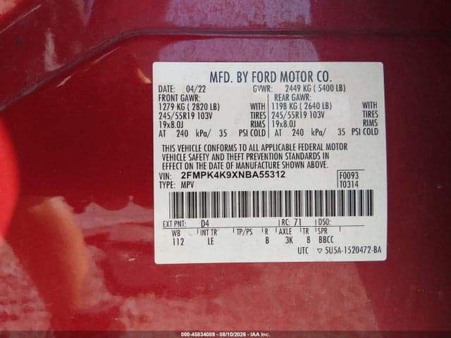 2022 FORD EDGE TITANIUM 9