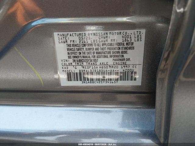 2025 NISSAN SENTRA SV 9