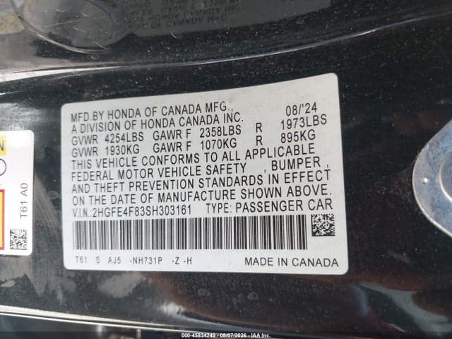 2025 HONDA CIVIC HYBRID SPORT/SPORT TOURING 9