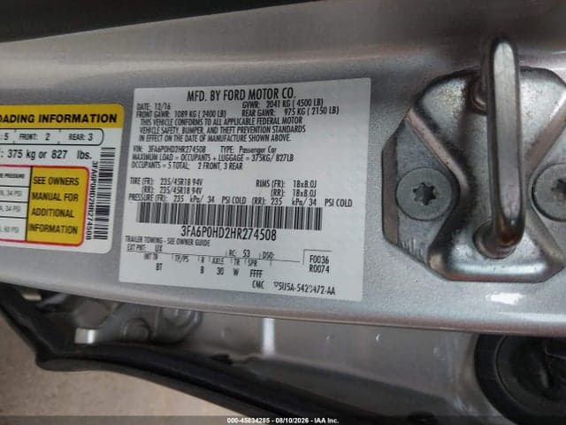 2017 FORD FUSION SE 9