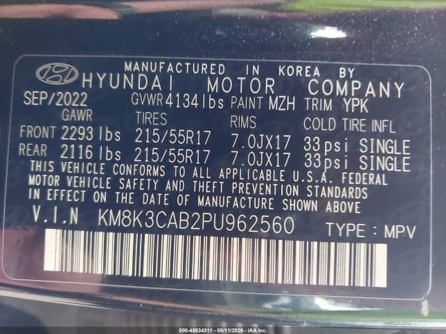 2023 HYUNDAI KONA SEL 9