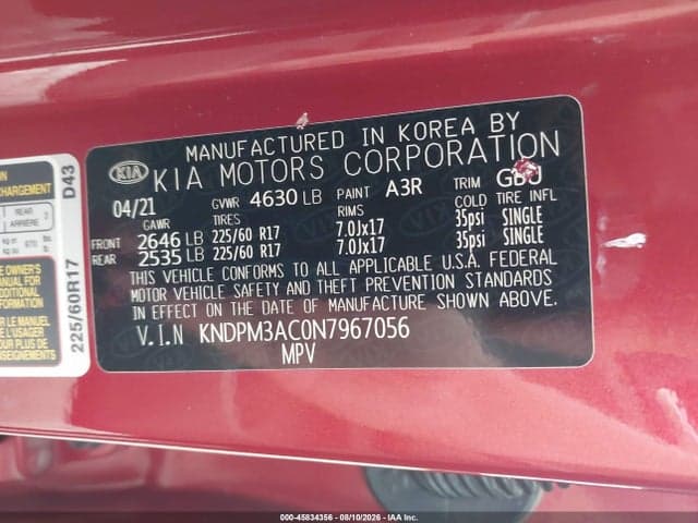 2022 KIA SPORTAGE LX 9