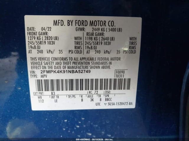 2022 FORD EDGE TITANIUM 9