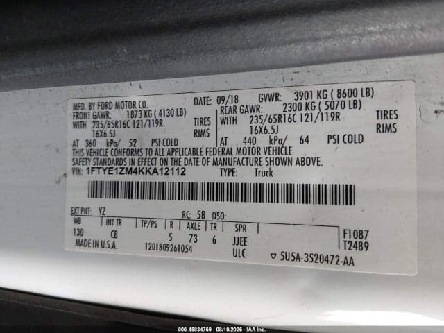 2019 FORD TRANSIT-150 9