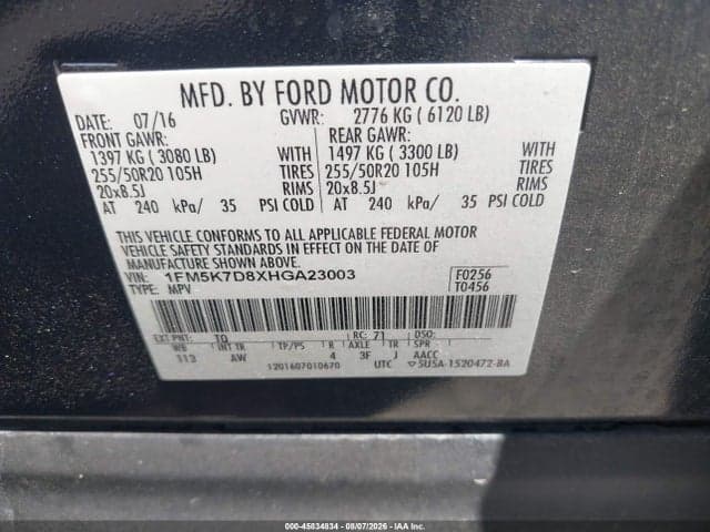 2017 FORD EXPLORER XLT 9