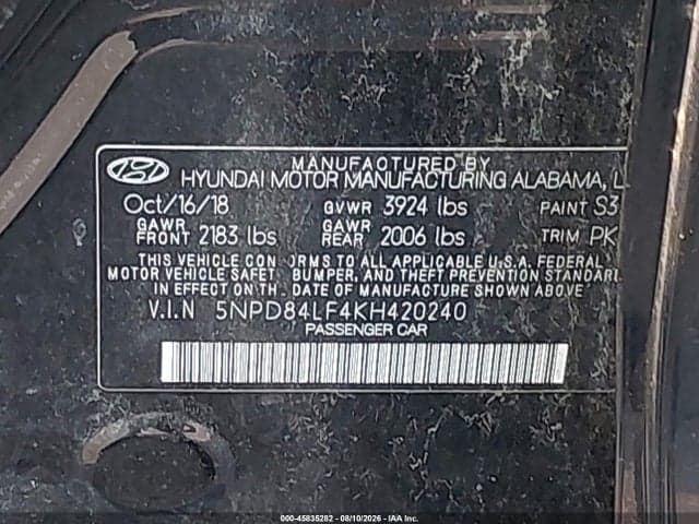 2019 HYUNDAI ELANTRA SEL 9