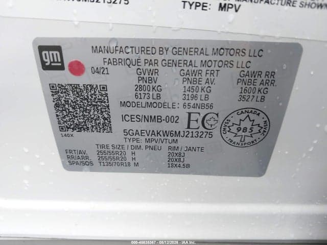 2021 BUICK ENCLAVE AWD ESSENCE 9