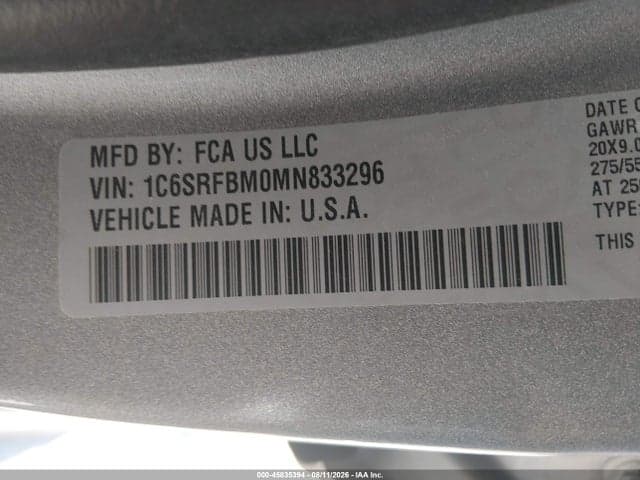 2021 RAM 1500 LONE STAR 4X4 6'4 BOX 9