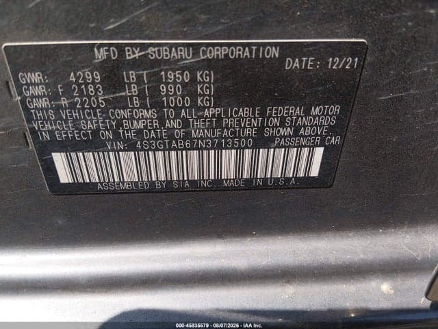 2022 SUBARU IMPREZA BASE 5-DOOR 9