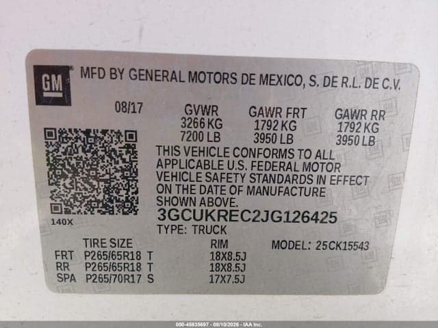 2018 CHEVROLET SILVERADO 1500 2LT 9