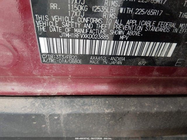 2019 TOYOTA RAV4 LE 9