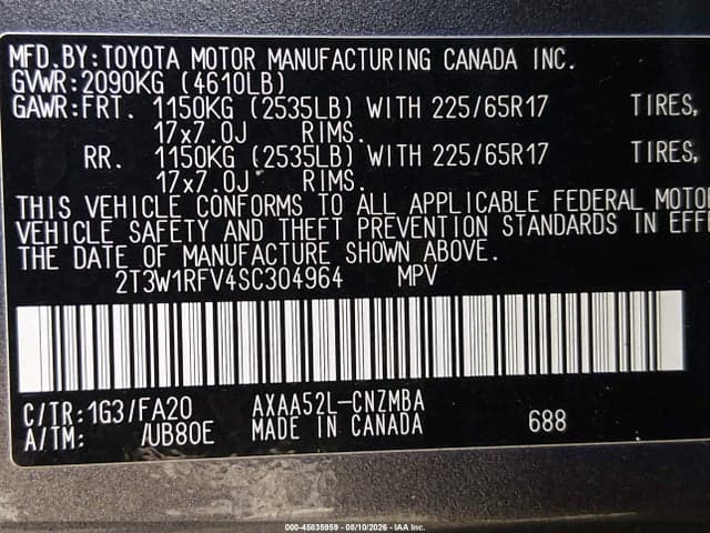 2025 TOYOTA RAV4 XLE 9