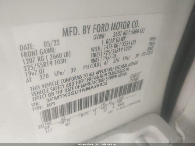 2022 FORD MUSTANG MACH-E PREMIUM 9