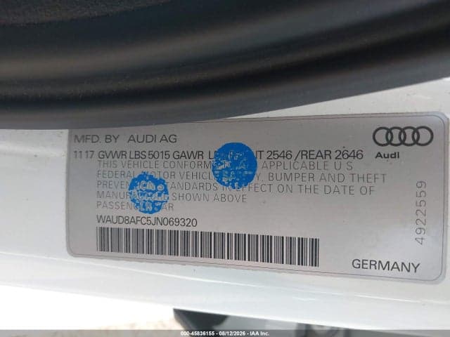 2018 AUDI A6 2.0T PREMIUM PLUS 9