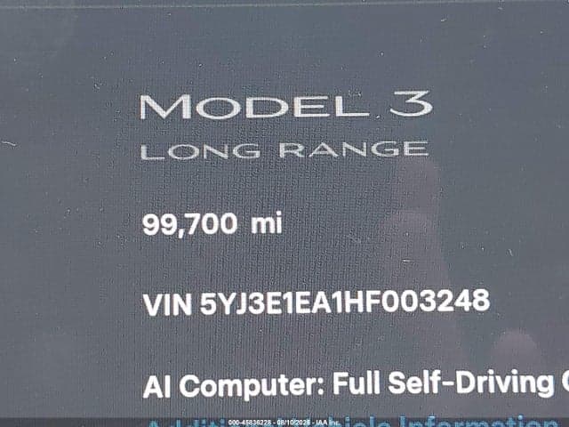 2017 TESLA MODEL 3 LONG RANGE/STANDARD 15