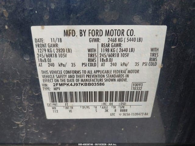 2019 FORD EDGE SEL 9