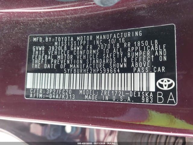 2017 TOYOTA COROLLA SE SPECIAL EDITION 9