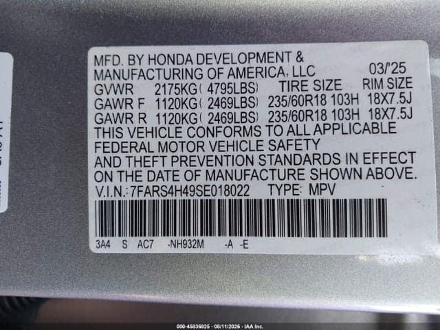 2025 HONDA CR-V EX AWD 9