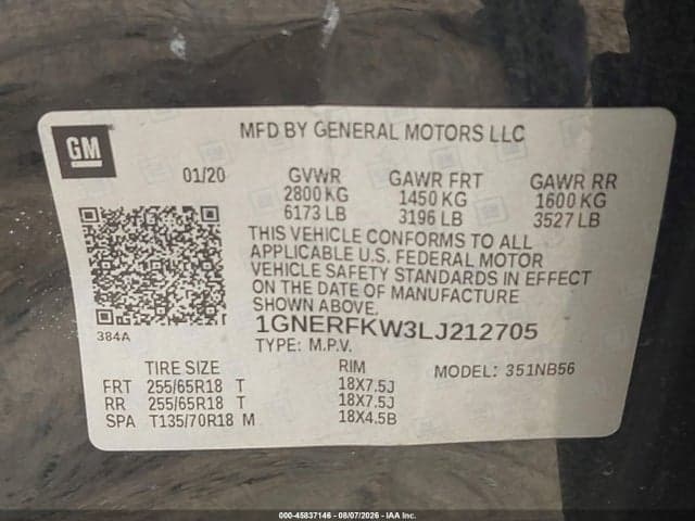 2020 CHEVROLET TRAVERSE FWD LS 9