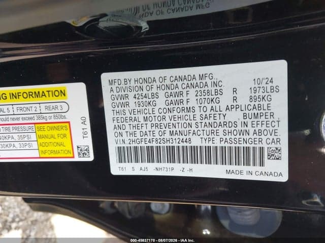 2025 HONDA CIVIC HYBRID SPORT/SPORT TOURING 9