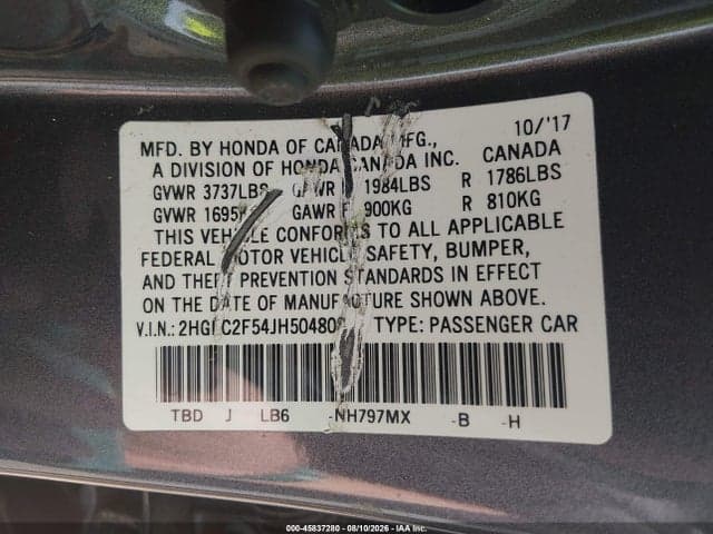 2018 HONDA CIVIC LX 9