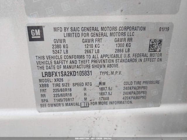 2019 BUICK ENVISION AWD PREFERRED 9