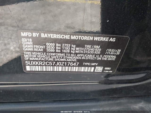 2018 BMW X5 SDRIVE35I 9