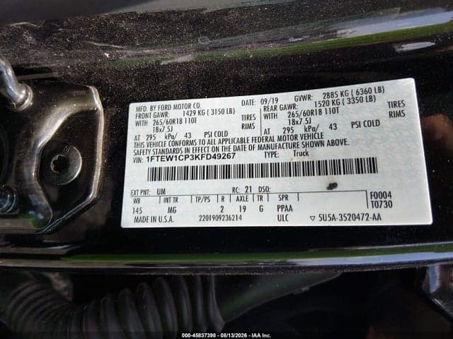 2019 FORD F-150 XLT 9